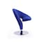 Manhattan Comfort Curl Swivel Accent Chair in Blue and Polished Chrome, PK2 2-AC040-BL - alternate 2